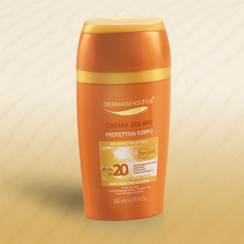 crema solare protettiva corpo 20+